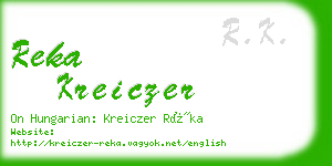 reka kreiczer business card